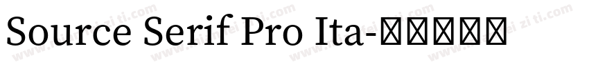 Source Serif Pro Ita字体转换